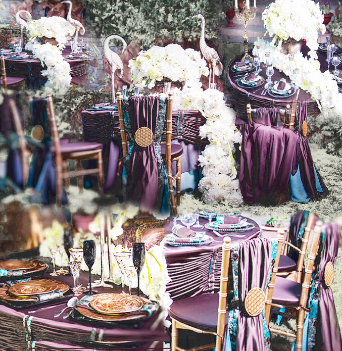 Violet mistery wedding design 7skyevent